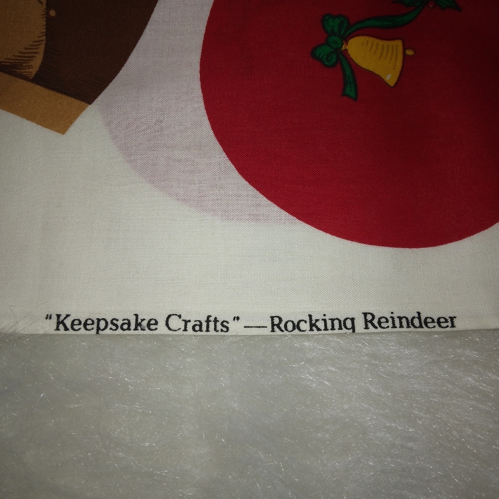 FABRIC Keepsake Crafts Rocking Reindeer fabric panel by V.I.P. Cranston - Picture 2 of 9